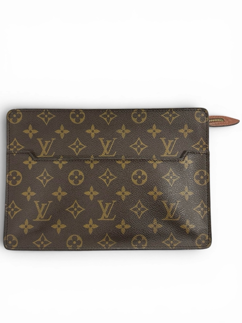 Louis Vuitton 1989 Monogram Leather Vintage Pochette Homme Clutch Bag